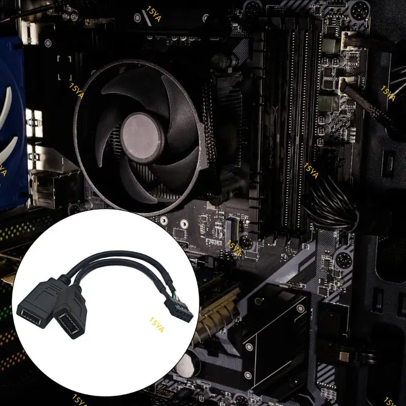 15YA USB2.0 9PIN до двойного типа e Ключ