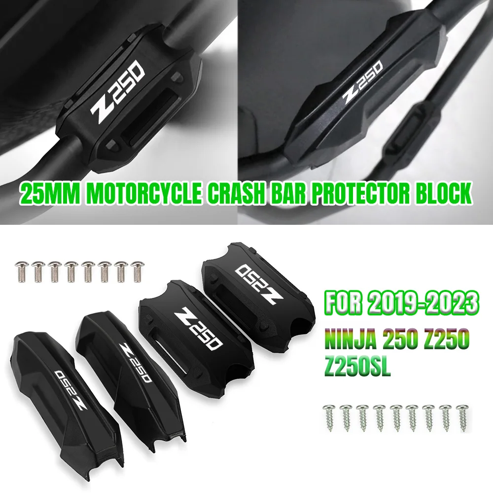 

Motorcycle Bumper Engine Guard 25MM Protection Block Crash Bar Decorative FOR KAWASAKI NINJA 250 Z250 Z250SL 2019 2020 2021-2023