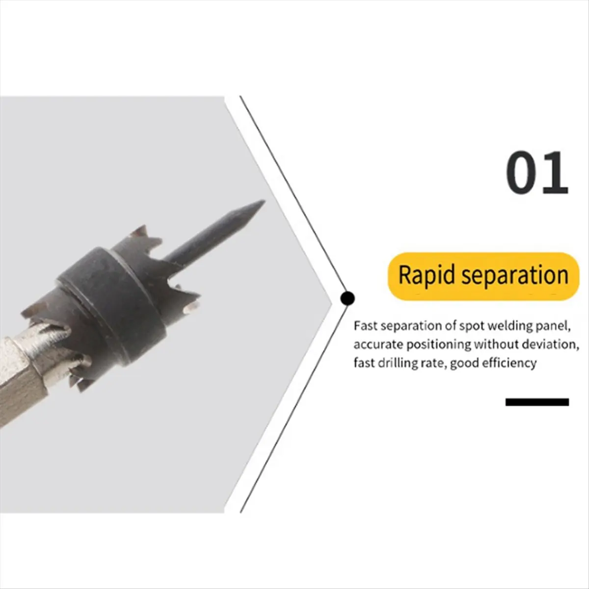 

A58Z Welding Spot Removal Drill 9-Piece Set of High-Speed Steel Spot Welding Drill Electric Tool Set Decoration Anchor Bit