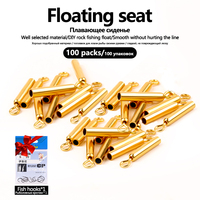 100PCS Fishing Float Holders Float Rest Shape Ring Connect 360 Degree Freely Rotating Swivels Stainless Steel Seat Fishing Tools