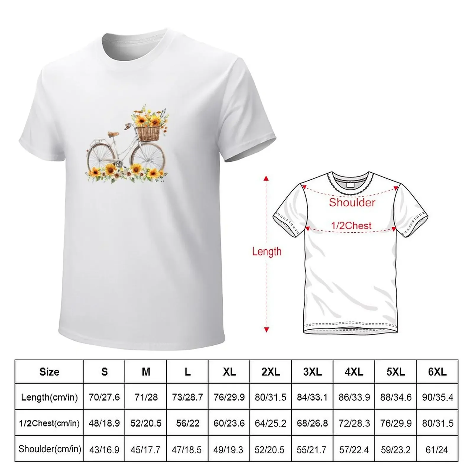 Camiseta rústica de bicicleta con cesta de flores, camisetas gráficas personalizadas, camisetas gráficas para hombre, hip hop