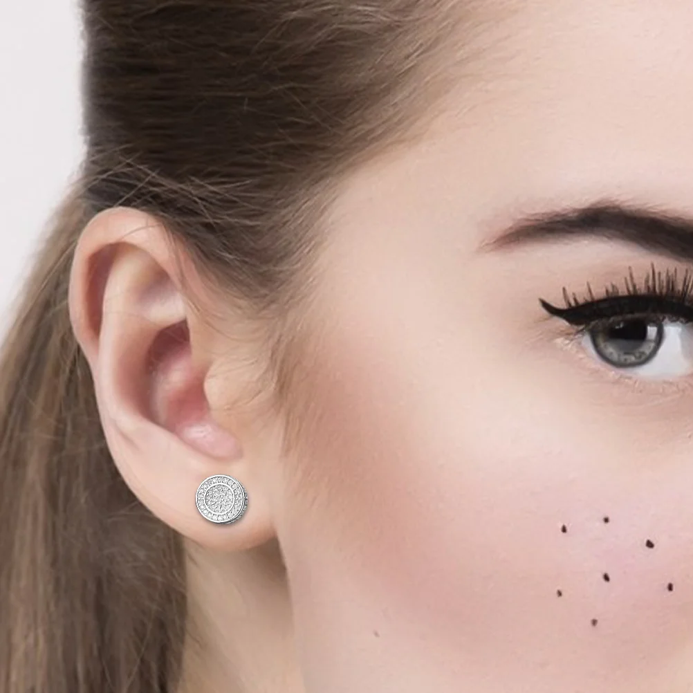 

Hip Hop Men Studs Metal Punk European American Chunky Rhinestone For Party Ceremony Graduation Stud Earrings Gifts