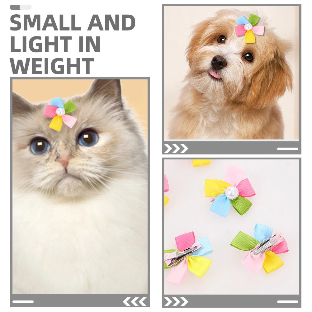 

10 Pcs Pet Five-petal Hair Clip Supplies Dog Small Clips Pets Grooming Products for Dogs Accessories Scissors