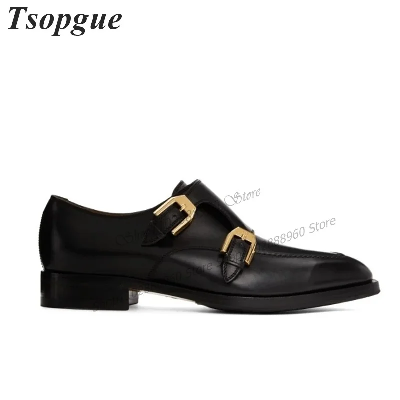 Black Leather Belt Buckle Decor Men Shoes Men's Loafers High Quality Business Casual Party Shoes 2023 Fashion Zapatillas Mujer