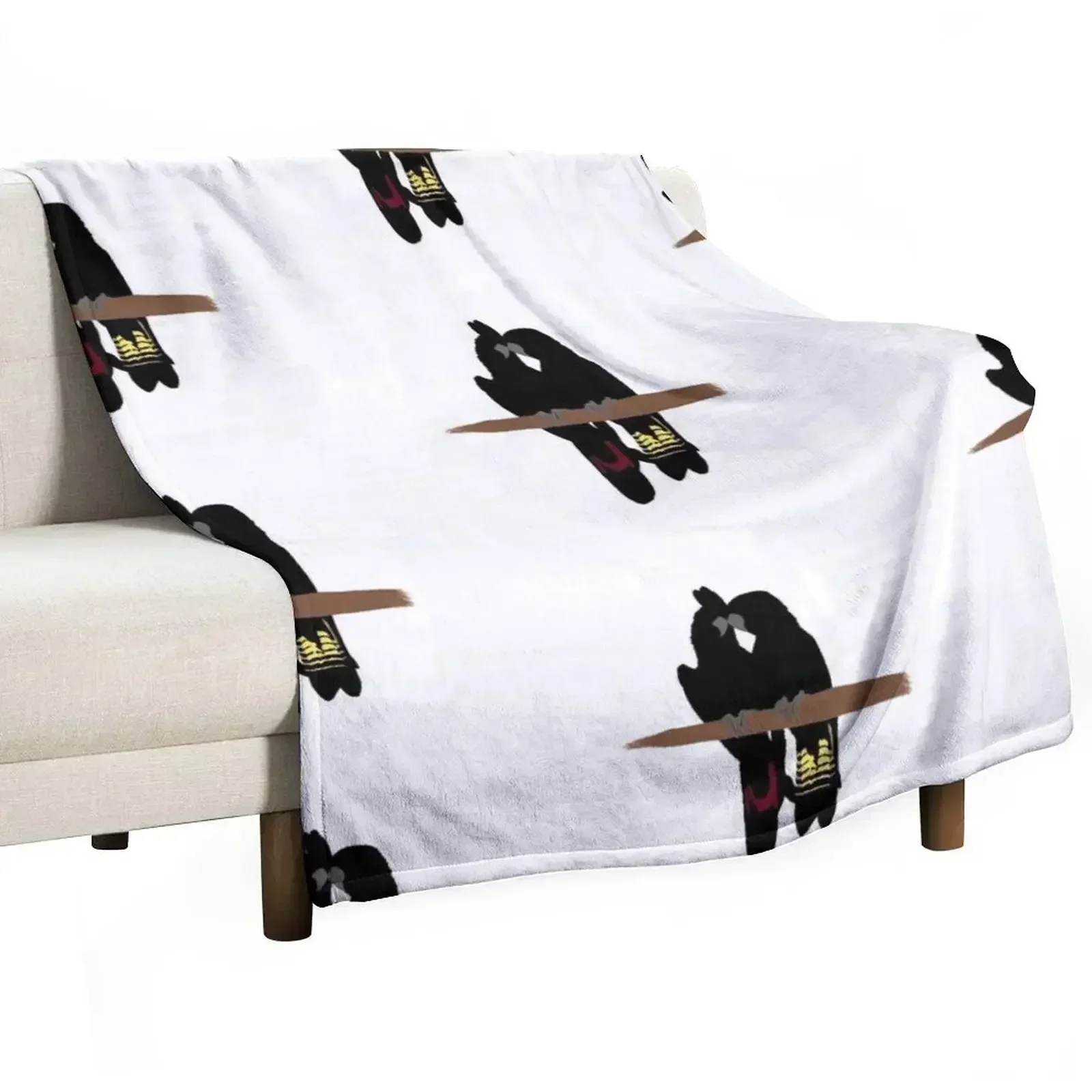 Black Cockatoos Throw Blanket Sleeping Bag cosplay anime Blankets Sofas Of Decoration Cute Blankets