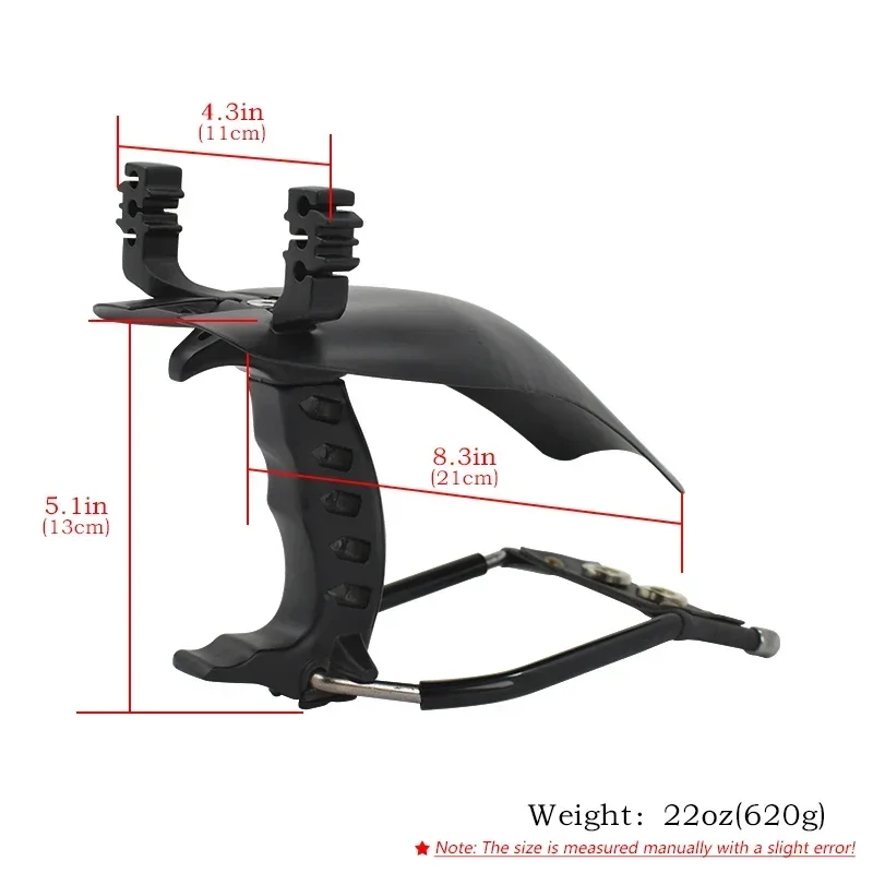 Black Alloy Wrist Rest Slingshot Handheld Powerful Hunting Shooting Slingshot Professional Slingshot With Guard Plate Protection