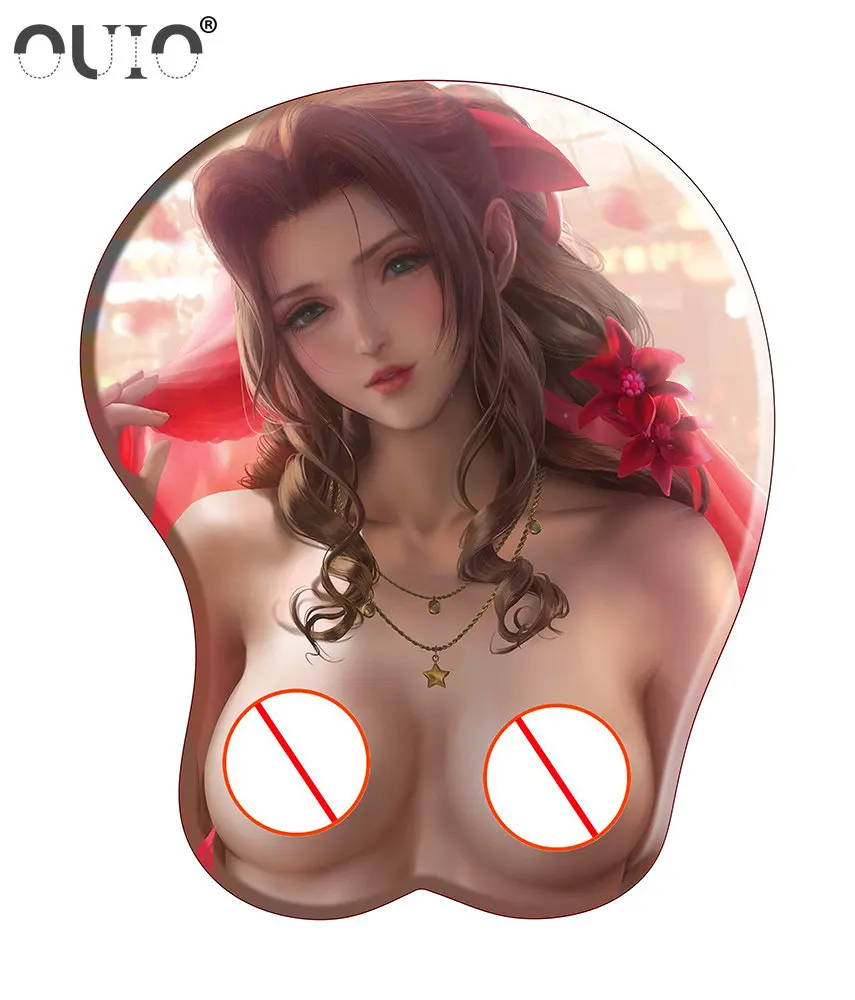 Nier Mousepad 3D Big Tits Naked Nipples Sexy MousePad Final Fantasy Chest Silicone Mouse Mice Pad Wrist Rest Support Carpet Desk