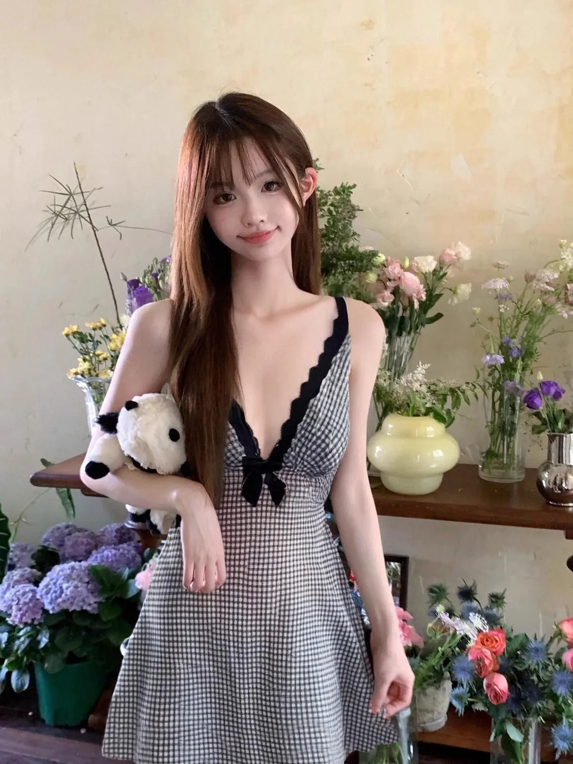 plus Size Sexy Korean Style Pure Desire Spicy Girl Micro Transparent V-neck Women's Summer Sleep Dress Slimming Home Dress