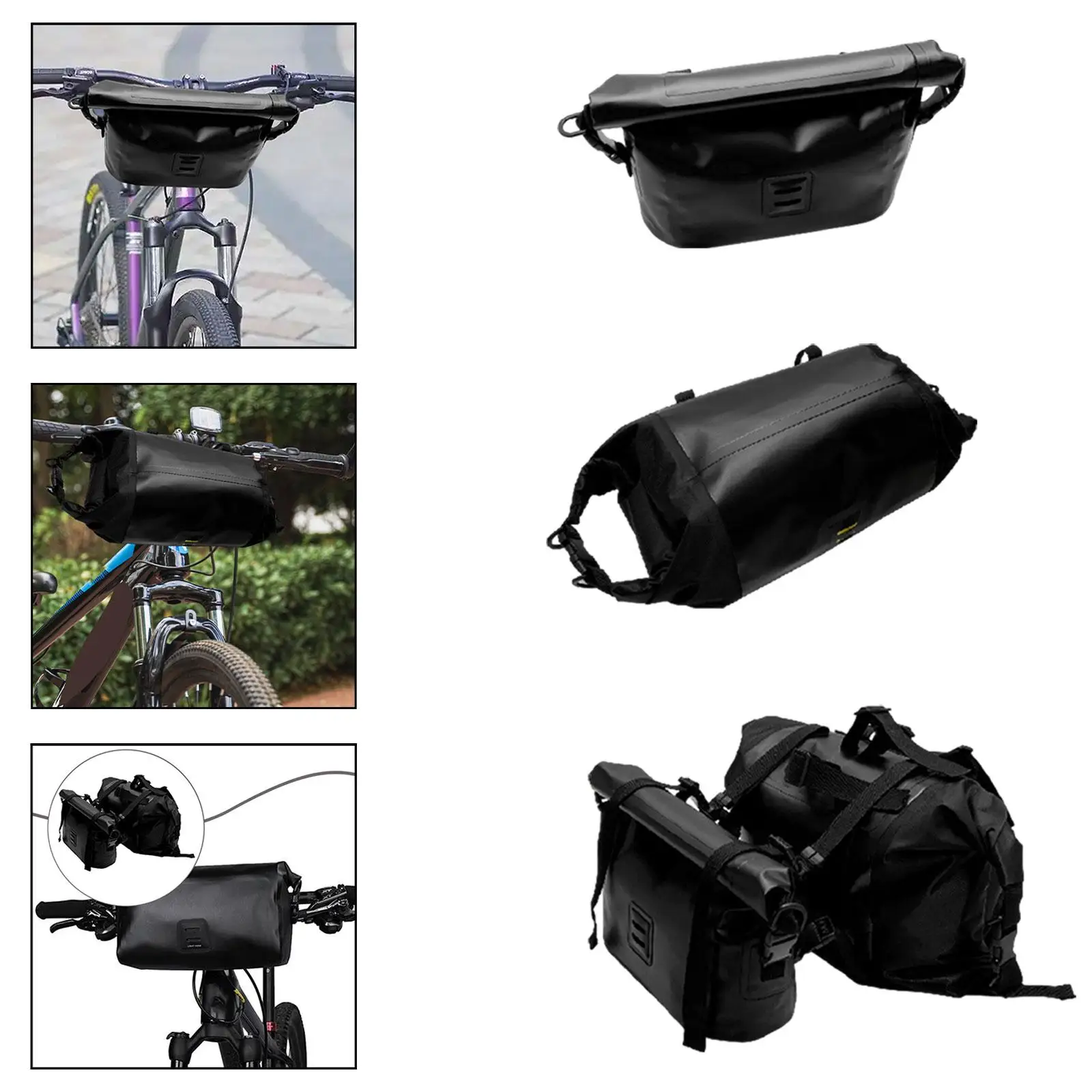 

Водонепроницаемая сумка на руль велосипеда для кемпингового снаряжения, расширяемая велосипедная сумка