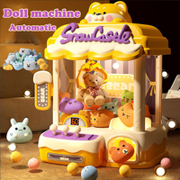 Cartoon Automatic Claw Machine Doll Machine Kids Operated Play Game Mini Claw Catch Toy Crane Machines Music Doll for Gift Toy