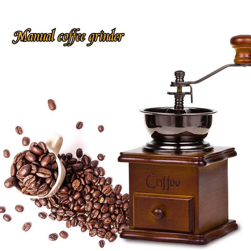 Coffee Bean Grinder Coffee Maker Timemore Coffee Spice Wooden Metal Design Retro Mini Manual Coffee Grinder Handmade Machine