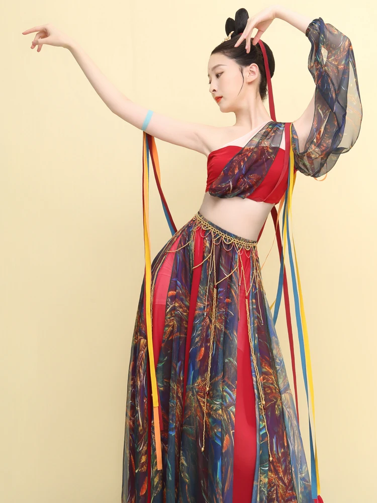 Dunhuang Kweichow Moutai Dancing Dress Exotic Classical Dance Elegant Chinese Style Performance Costume Hanfu