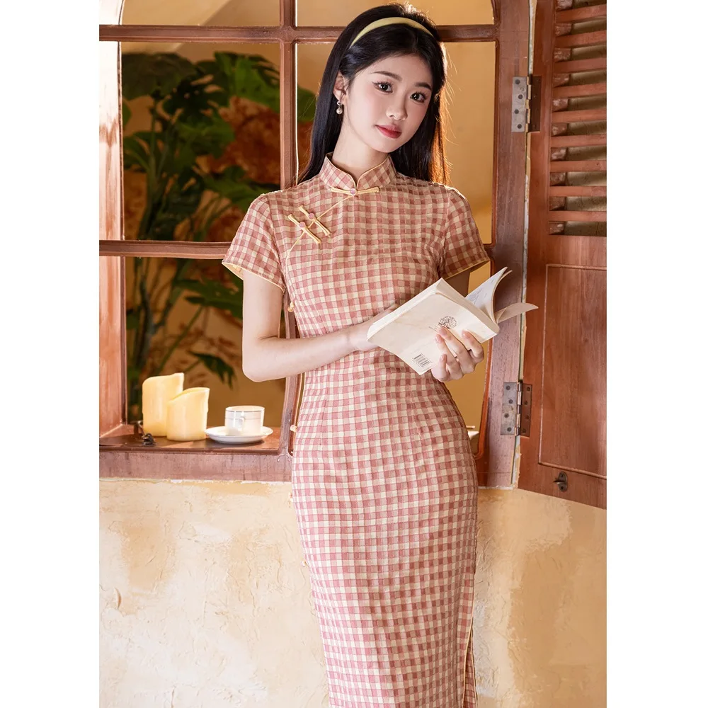 

Традиционное китайское платье-ципао Yourqipao с коротким рукавом, вечернее платье для выпускного бала, модель 2026 года