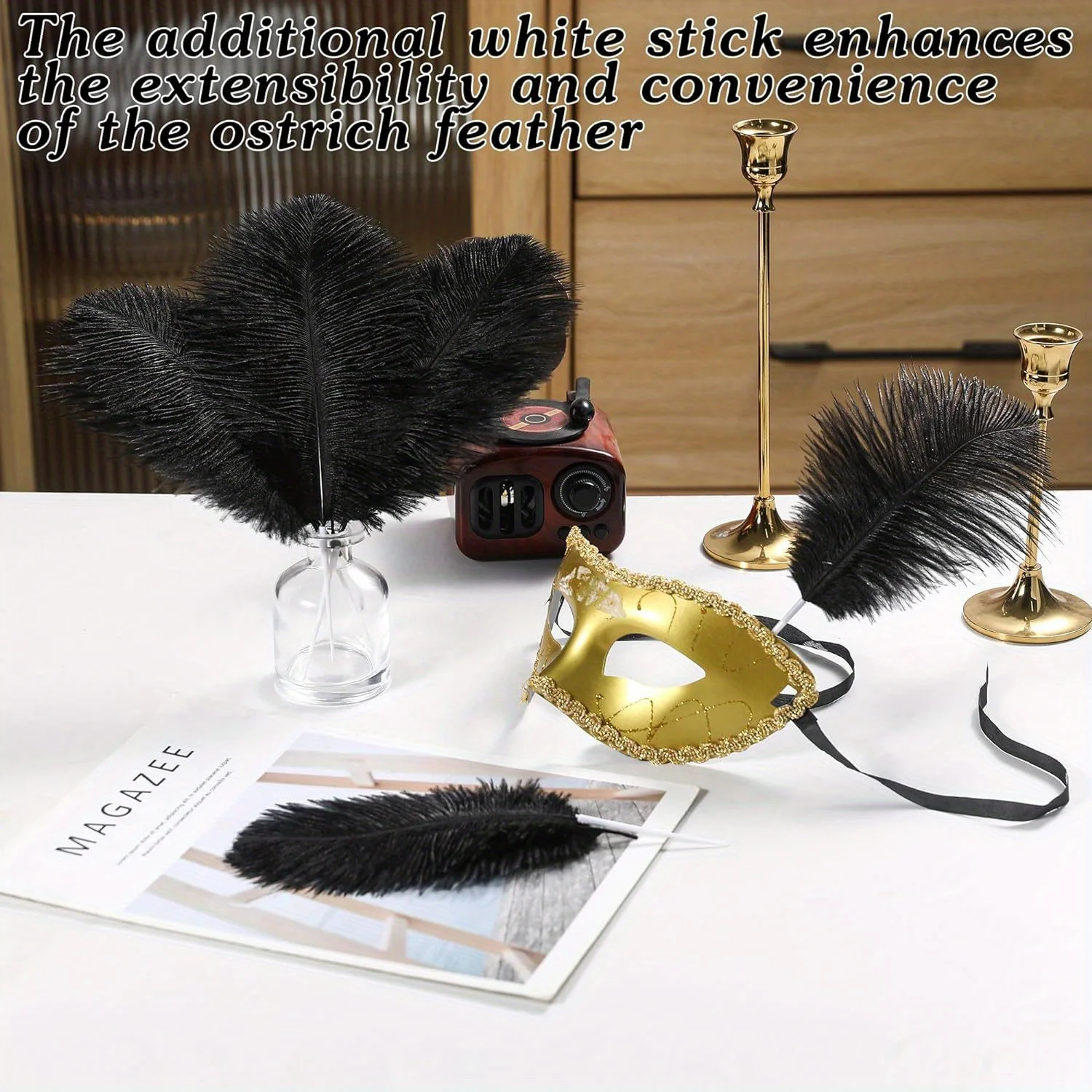 20pcs Premium Ostrich Feathers 6-8