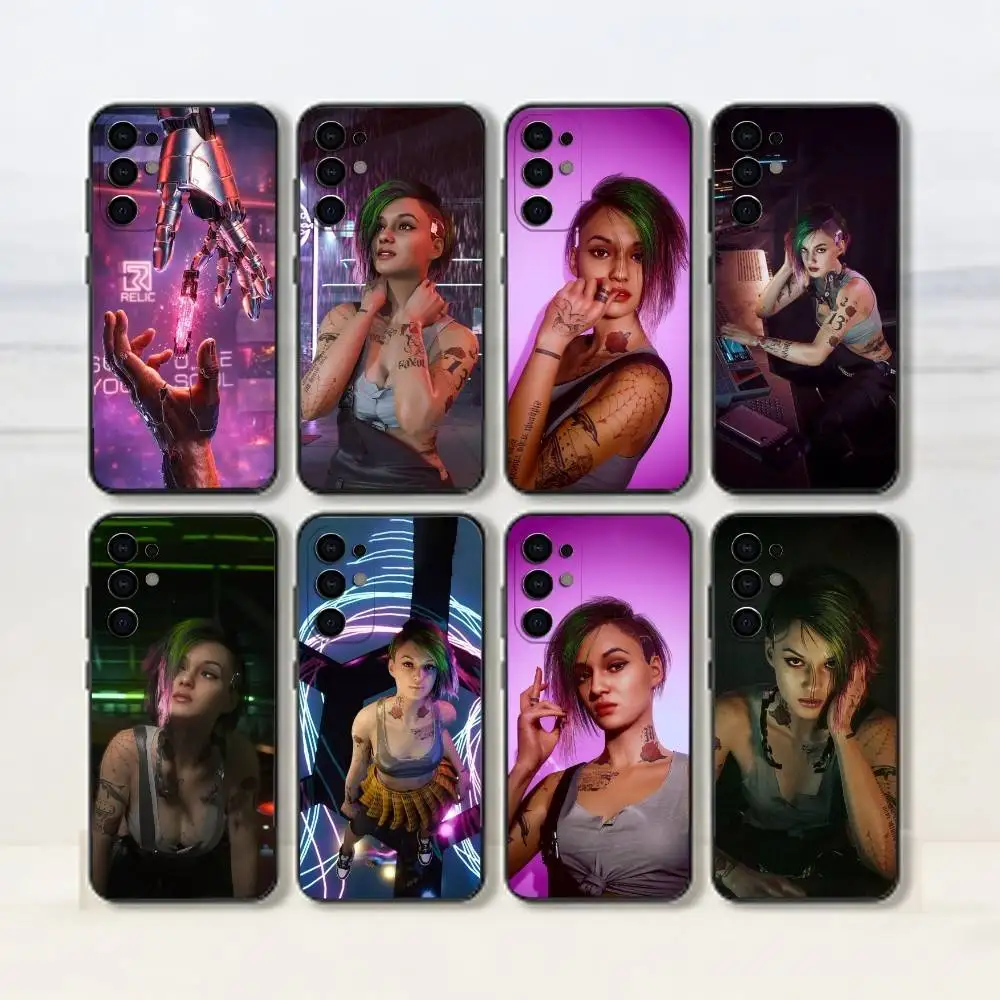 

Judy Phone Case Black Silicone Soft For Samsung S25,S24,S21,S22,S23,S30,Ultra,S20,Plus,Fe,Lite