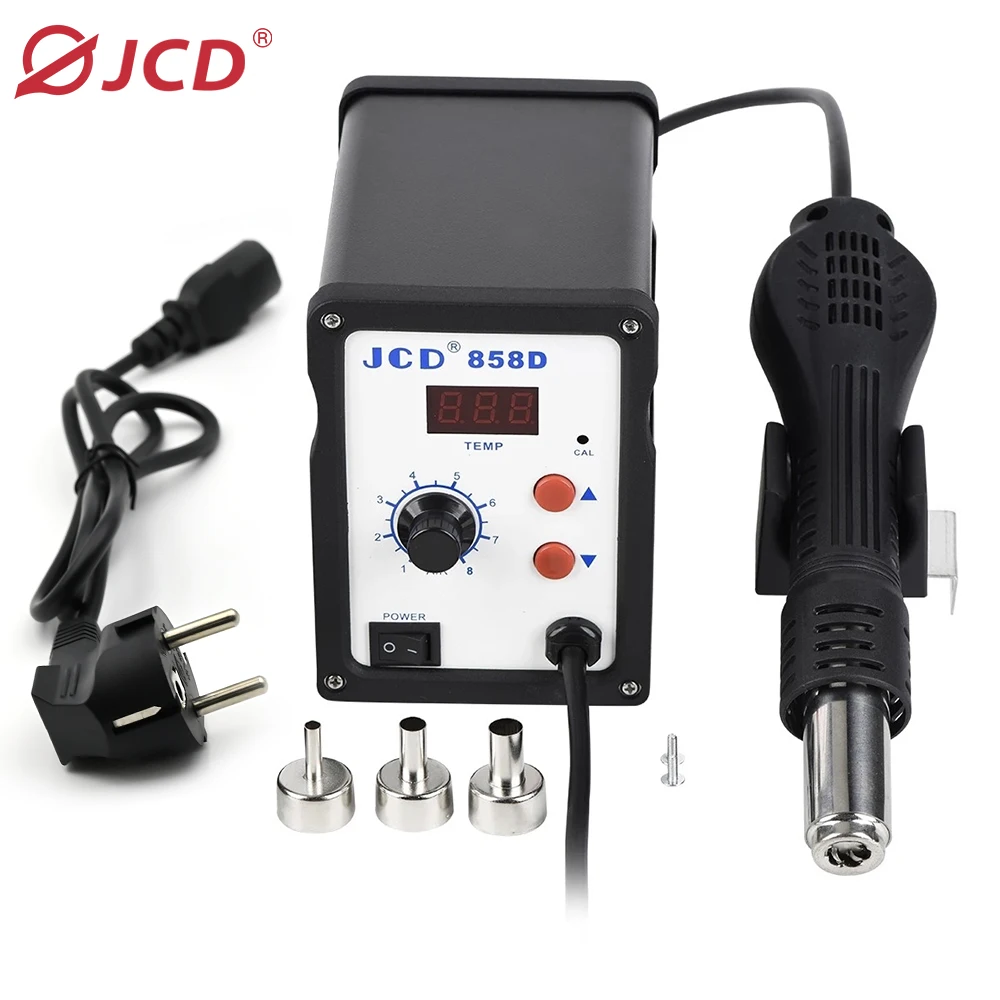 

JCD Hot Air Gun 858D BGA Rework Solder Station Blower Hair Dryer Hairdryer Soldering Heat Gun 220V 110V SMD SMT Welding Repair