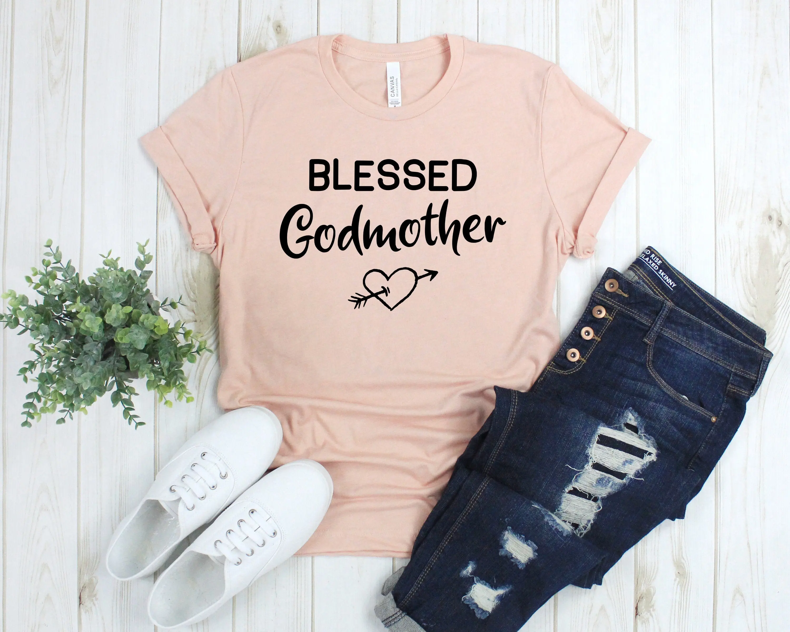 Godmother s Blessed T Shirt Christening Baptism Mother's Day