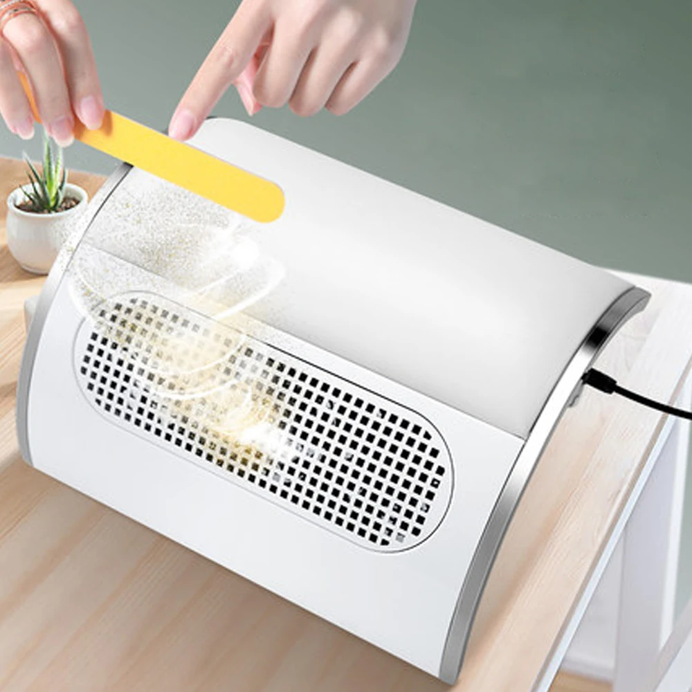 

Powerful nail cleaner with 3 fan vacuum cleaner manicure tools and 2 dust bags for nail salon equipment