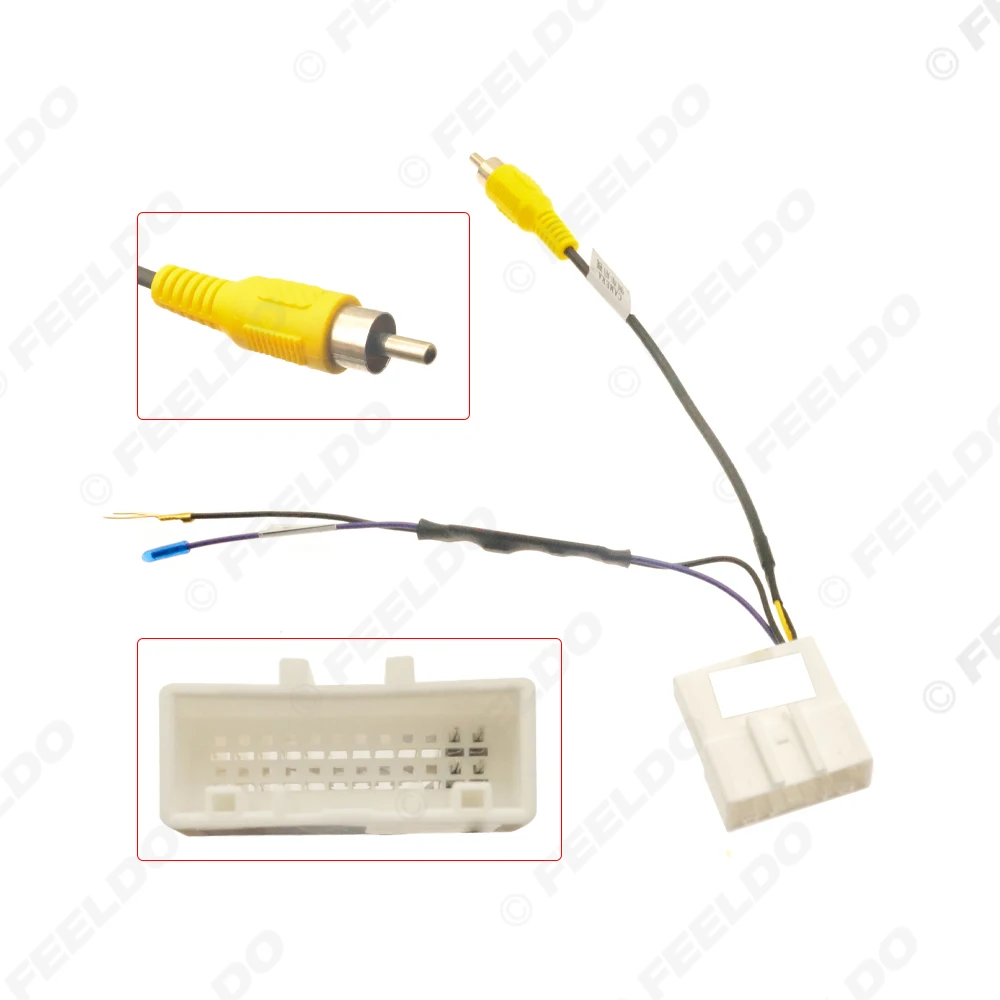 5Pcs Auto 24-pin Reverse Camera Output Video Adapter Wiring Cable For Toyota Original Factory Car Camera Video Output