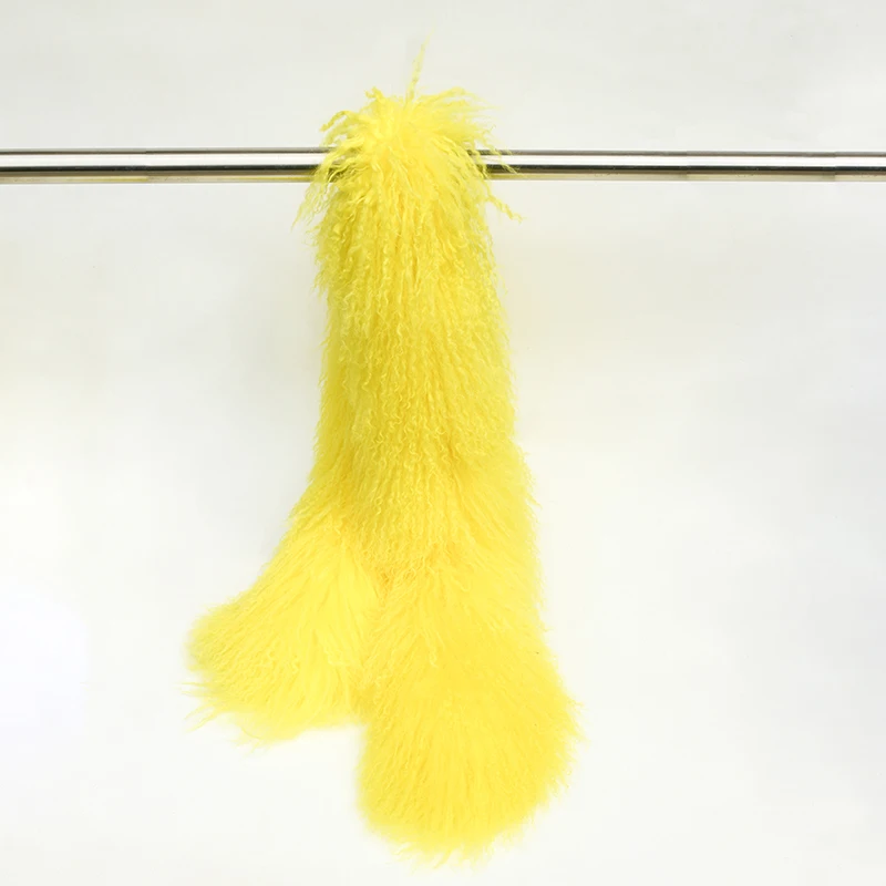 

Mongolian Lamb Fur Scarf European Fashion Ladies Genuine Tibetan Sheep Fur Scarf