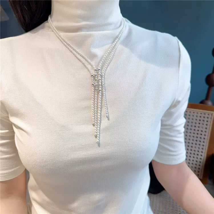 new-natural-freshwater-pearl-with-tassel-collarbone-double-layer-sweater-necklace