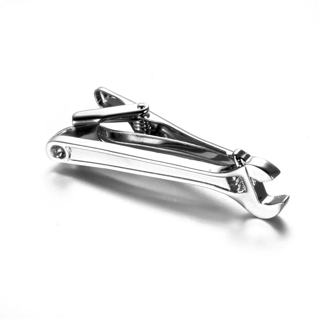 Novelty Wrench Shape Tie Clip Holder Clasp Bar Pin Wedding Mens Accessories