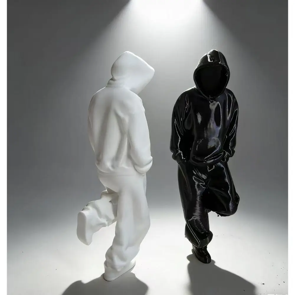 3D Printed People Model Figurine Home Decor Crafts Faceless Thinker Figurine Funny Gothic Faceless Model Ornaments