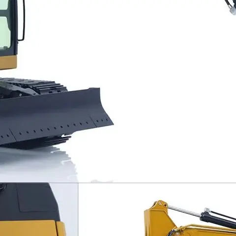 RC Hydraulic Excavator 1/14 C308 4 Valve 2Arms Radio Controlled Digger Model Upgraded Version Metal Bucket Electric Lifting