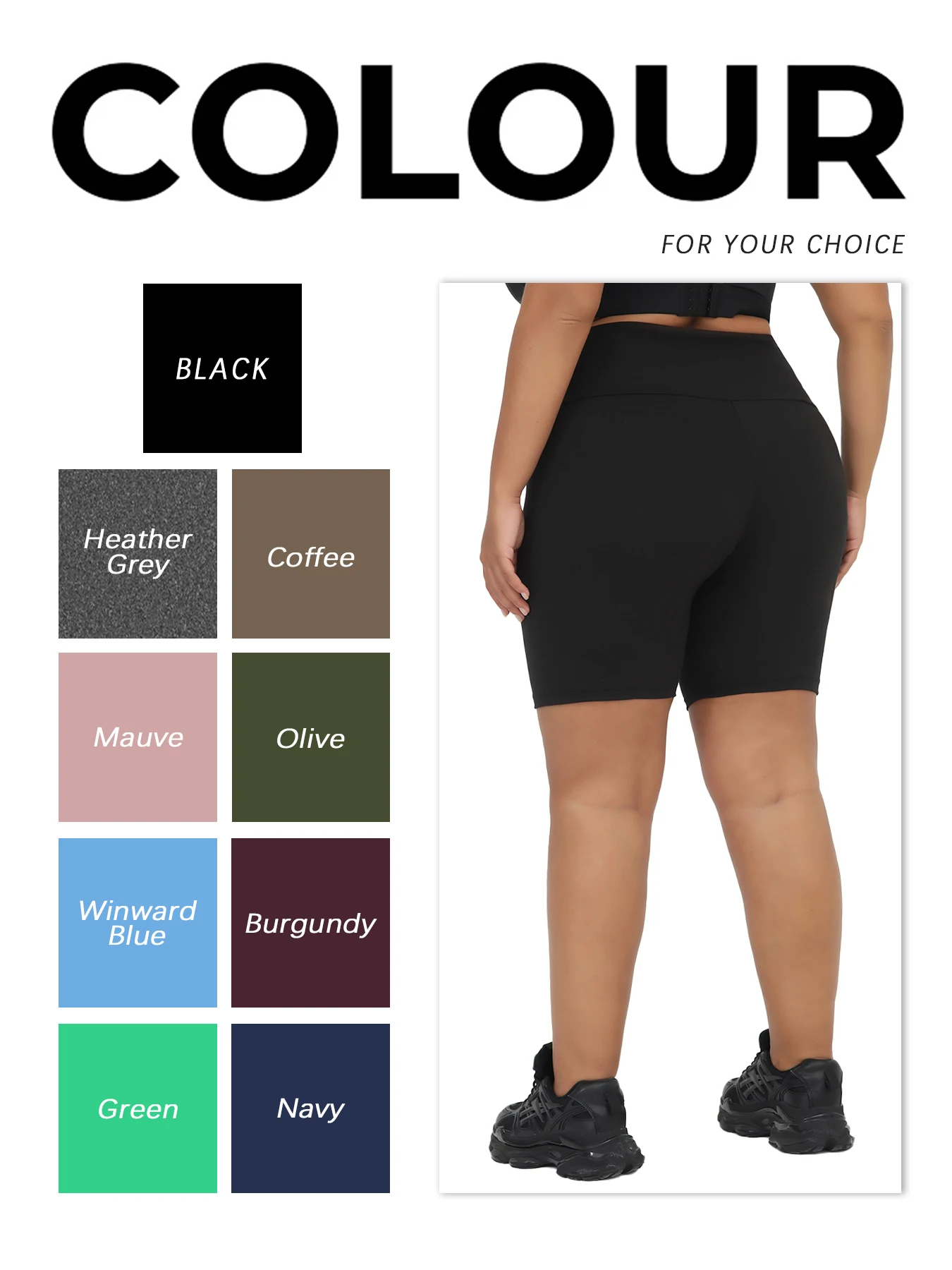 Shorts Deportivos Mujer Talla Grande Yoga Running - alternate angle