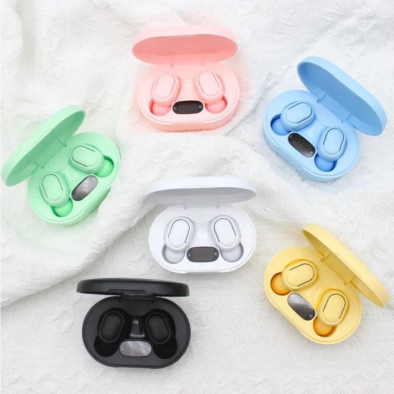 سماعات بلوتوث لاسلكية مع ميكروفون ، تحكم باللمس ، سماعة رأس ستيريو 9D ، سماعات أذن رياضية ، سماعات أذن مقاومة للماء ، شاشة ليد ، E7s TWS