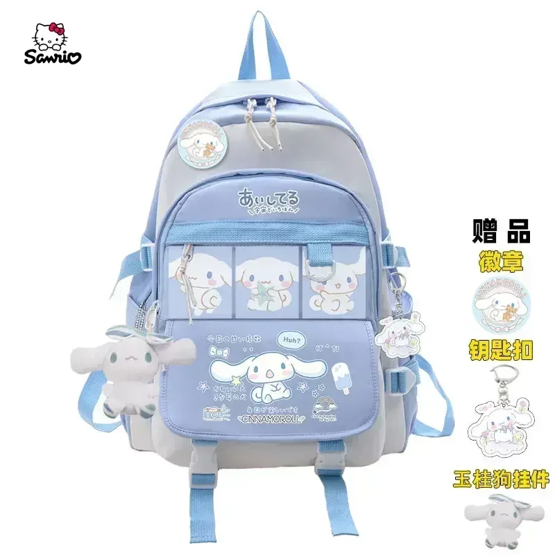 Mochila escolar de Hello Kitty Sanrio para estudiantes, bolsa impermeable para padres e hijos, versión coreana kawaii para niños