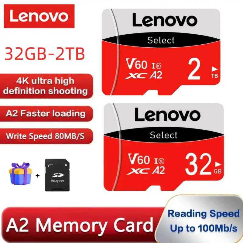 Lenovo-Carte mémoire Micro TF/SD, Classe 10, Carte mémoire Flash TF, 1 To, 32 Go, 64 Go, 128 Go, 512 Go, 256 Go, V30, Steam Deck