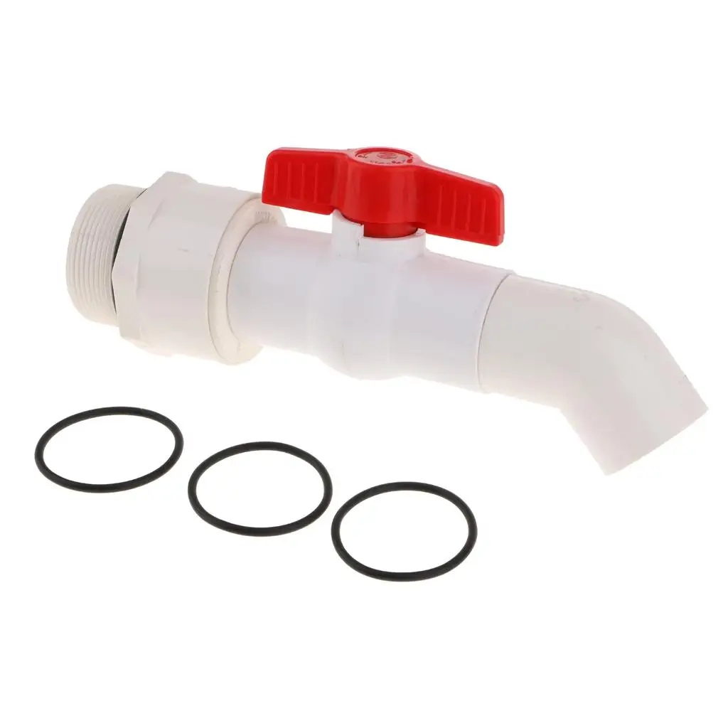 Plastic Manual Drum Faucet for 2 inch Drum Openings with Sealing Gasket 45 Degree 45mm Feeder Outlet