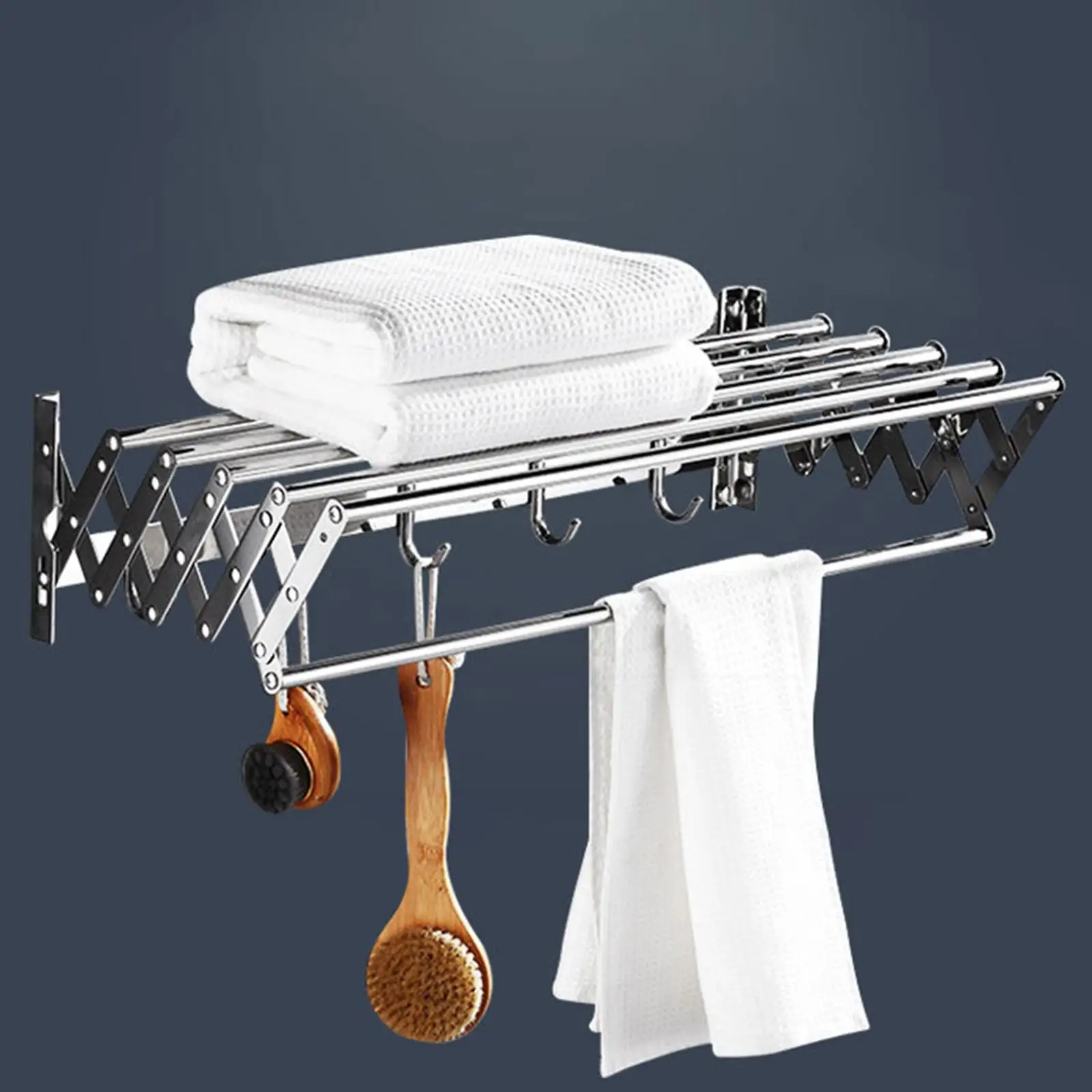 Retractable Towel Rack Expandable Clothes Drying Rack for Hanging Garments
