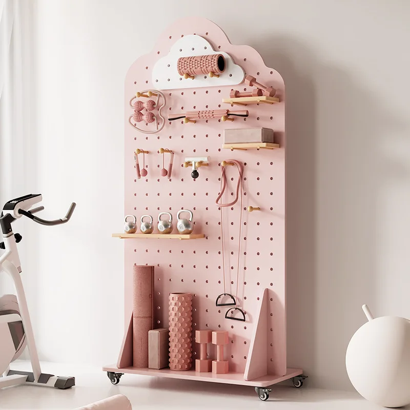 Matras Yoga Gym Rak Dumbbell Lantai Bergerak