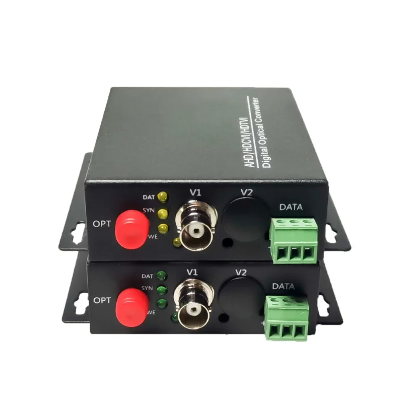 1Ch 1080P TVI/CVI/AHD Fiber Optic Converter | BNC to Fiber Transmitter with RS485 for CCTV