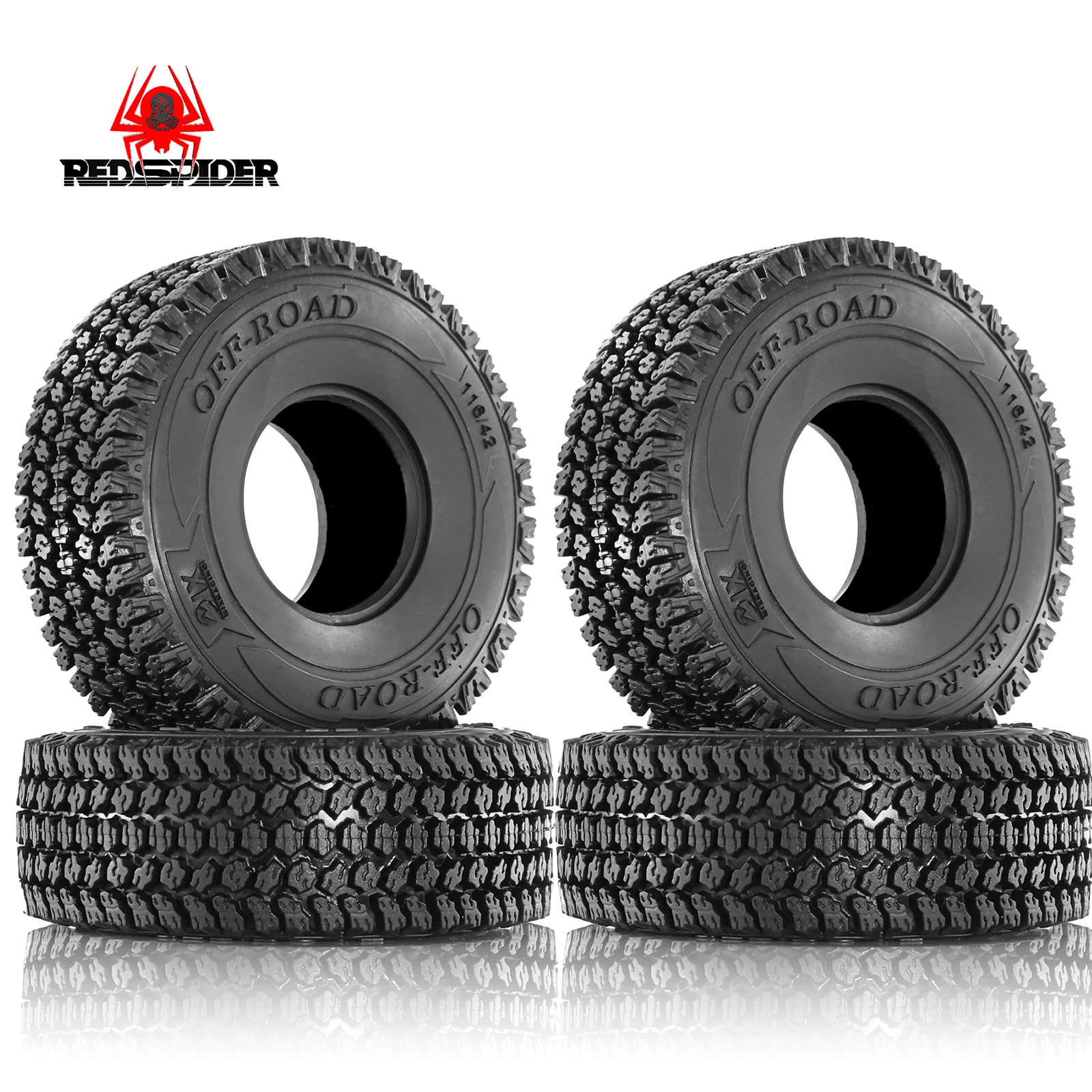 

1.9 Crawler Tires (116mm) with Foam Inserts – Compatible with Axial SCX10, SCX10 III, SCX10 Pro, Redcat Gen8, TRX-4 – AXI03007