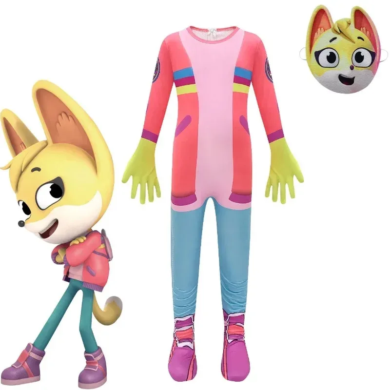 Crianças as criaturas casos traje anime cosplay sam neve bodysuit kit casey macacão máscara meninos cos ternos de halloween para crianças