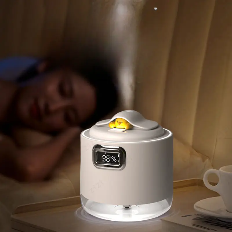 Cute Cute Pet Yellow Duck Portable Humidifier RGB Atmosphere Light Desktop USB Rechargeable Air Humidifier