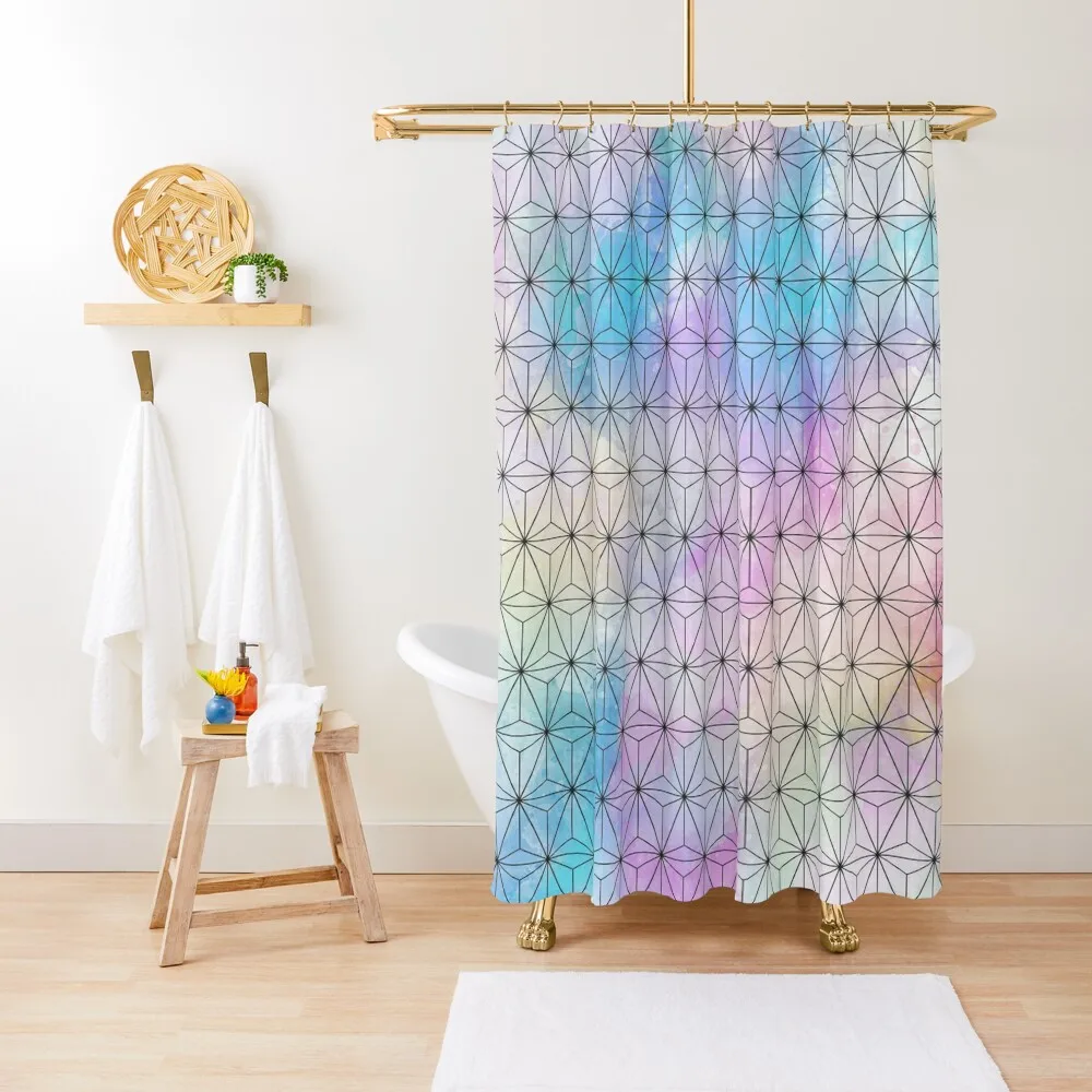 

Spaceship Earth Pattern Watercolor Shower Curtain Bathroom Accessories Bathroom Deco Bathroom Fabric Curtain