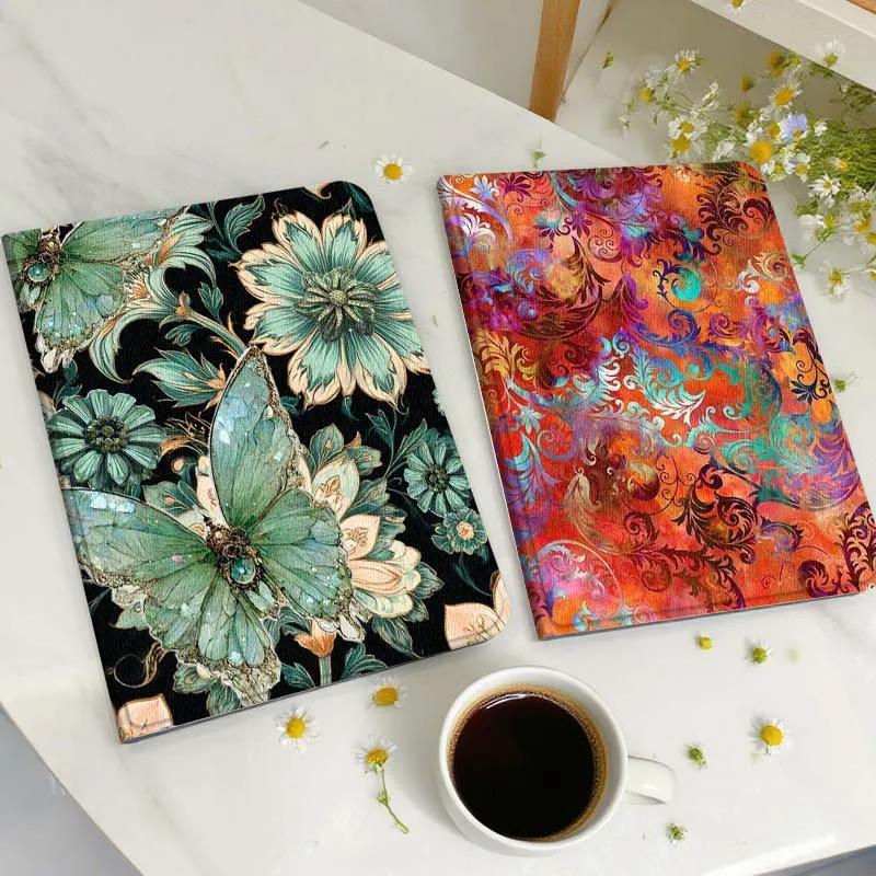 

Butterfly Floral Pattern Art Tablet Case For Huawei Honor MatePad MediaPad Air 5 6 7 11 V6 V7 V8 V9 X9 X8 T10 T10s C5e T5 Gift