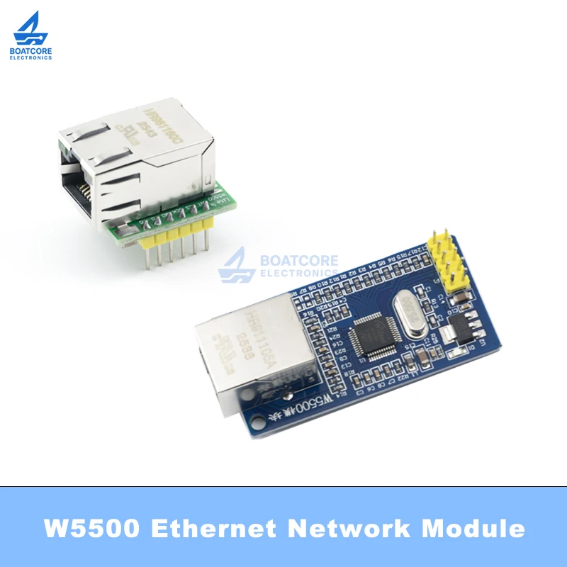 1PCS W5500 Chip New SPI to LAN Ethernet Converter TCP IP 51 STM32 Microcontroller Program Module