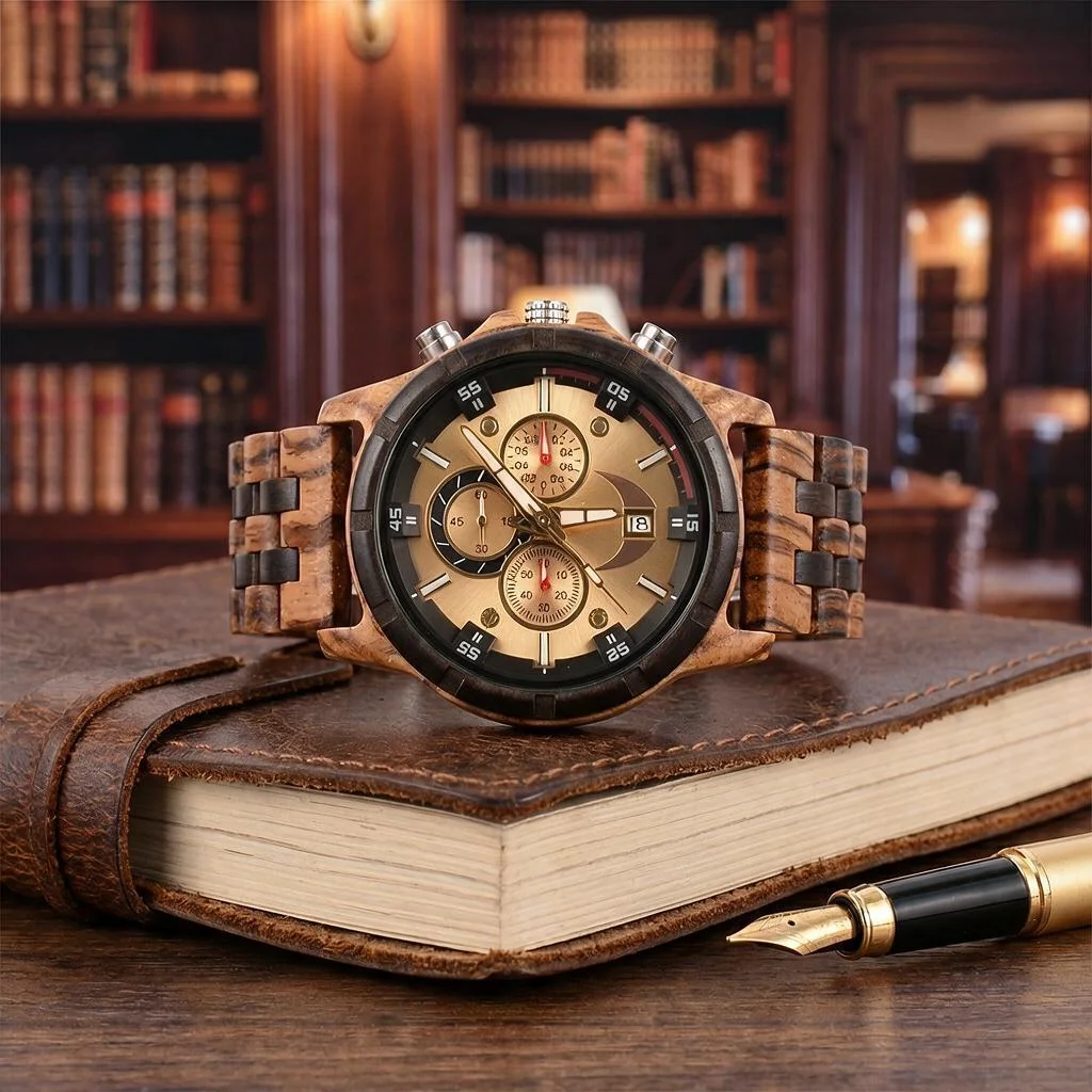 Man's Watches Wooden Watch Str - Luxury Watch Mockup ulasan dan harga