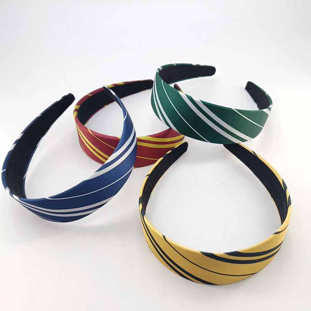 Diadema de Seda a Rayas Estilo Slytherin para Disfraz de Mago de Colegio Mágico, Accesorio Vintage para Niñas, 1 Unidad