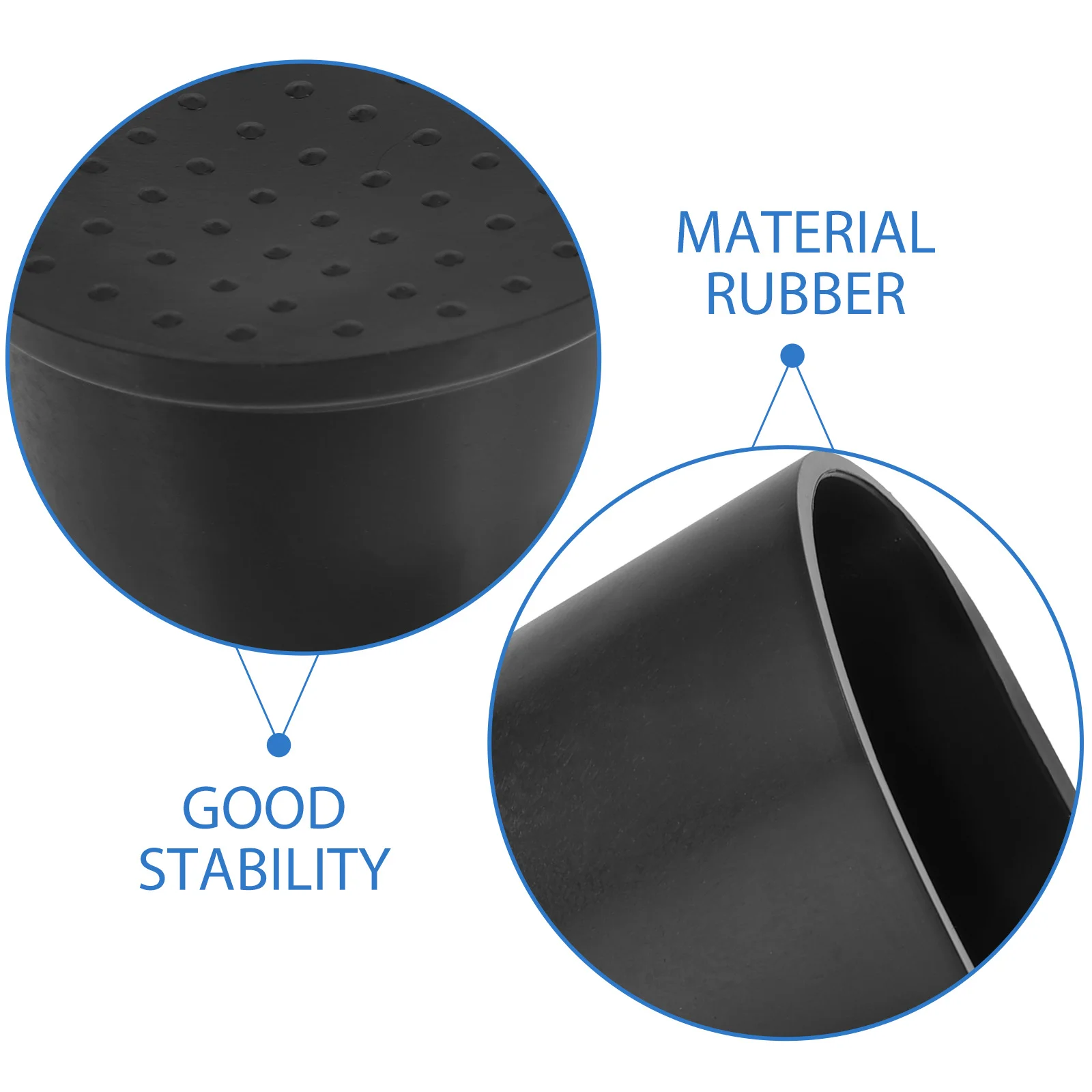 

4Pcs Rubber Caster Cups Chair Wheel Stopper Non-Skid Furniture Pads for Bed Sofa Anti-Slip Round Wheel Stoppers Heavy Duty Floor