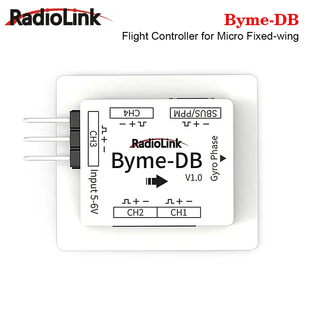 Radiolink Byme-DB Flight Controller Built-in Gyroscope for Delta Wing Micro Fixed Wing Paper Plane J10 SU27 F22 etc