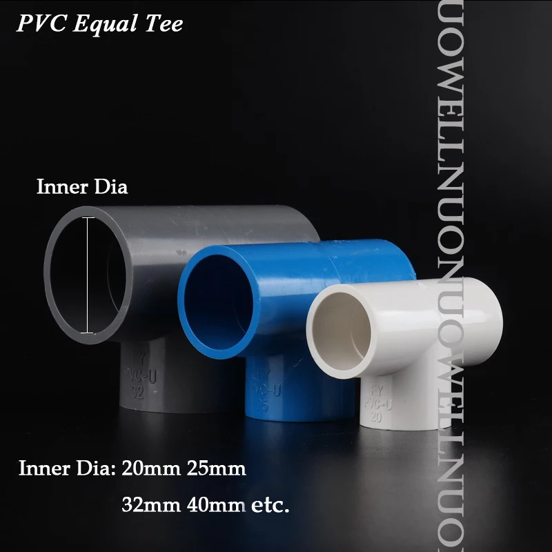 10Pcs 20 25 32 40mm PVC Pipe Connector Garden Irrigation Equal tee three Way Fish Tank Supplies Aquarium Water Pipe Fittings