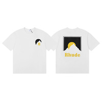 Summer Retro Double sided print Y2k T-shirt Man Short Sleeved Luxury Clothing Loose Pure Cotton Soft Top harajuku  streetwear