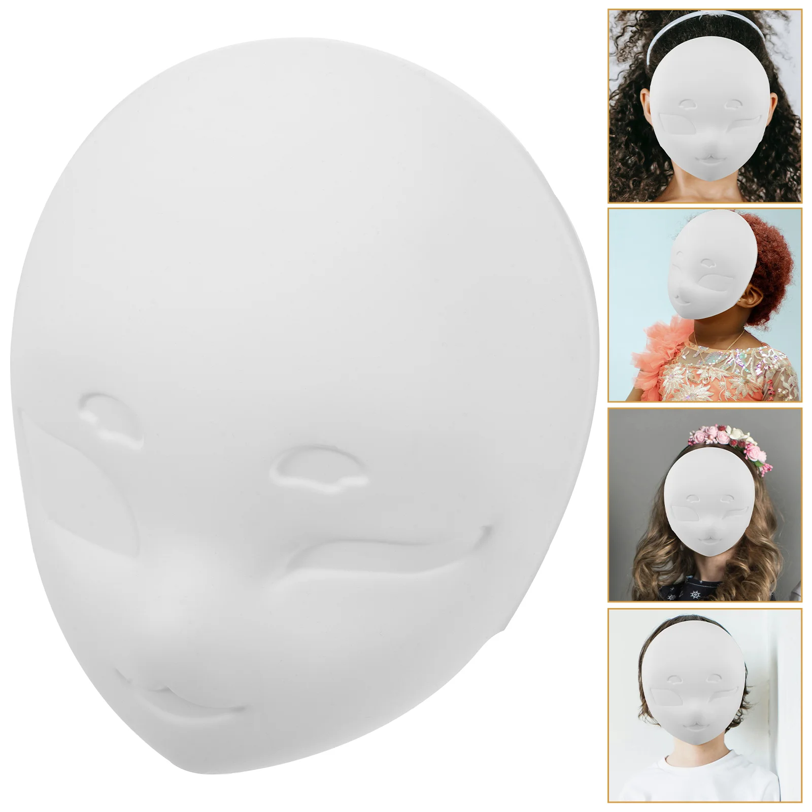 Mask Blank Prom DIY Masks Halloween Decor Craft Blanks Costumes Masquerade Fox Supplies White Demon