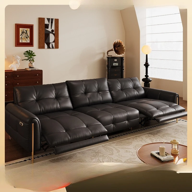 The first layer of genuine leather retro style, small apartment medieval function
